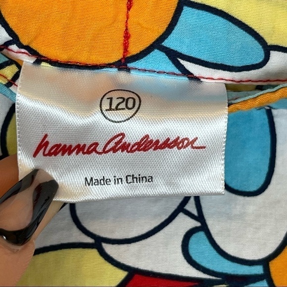 Hanna Andersson Mod Daisy Print Pillowcase Sleeveless Dress Size 6/7 Girls - Picture 8 of 11